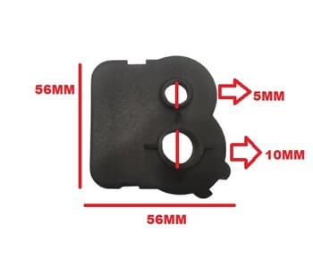Tampa da caixa de engrenagem dos ventiladores de teto modelo ORBITAL da marca LOREN SID, cor preto.