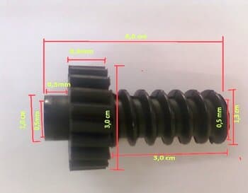 Engrenagem Com Rosca Sem Fim Ventilador VENTISILVA - Engrenagem Paralela maior VENTI50 VPL FV0049