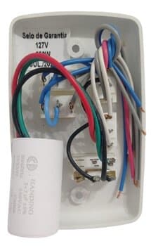 CHAVE P/VENTILADOR DE TETO R3LUZ 3VEL C/CAP.10,0UF 3,0+7,0MF C/REVERSĂO + 3-TECLAS LUZ - P/RIOPRELUSTRES LOREN SID VENTI-DELTA ARGE CICLONE, ETC.. - foto 1 de 3