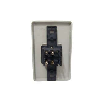 INTERRUPTOR ELÉTRICO 2 TECLA DE LUZ- ESPELHO CINZA PARA 02 LÂMPADAS