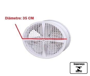 EXAUSTOR DE 35CM ITC350 ED350 220V-92W VAZAO-0990M3/H P/BANHEIRO E AMBIENTES CLOSED ELEVADORES ATE 180M2