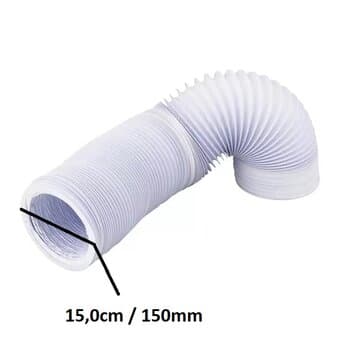 DUTO FLEXIVEL TUBO DE PLASTICO 15CM P/AR CONDICIONADO PORTATIL 150MM -*VENDIDO P/METRO- PVC POYWEST 06POL"