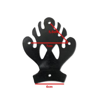 Garra Suporte da Pá Hélice Ventilador de Teto RioPreLustres Infinity - cor Preta TEXTURIZADA - Garra c/1-Furo Motor+3-Furos Pá - *Vendida p/Unidade
