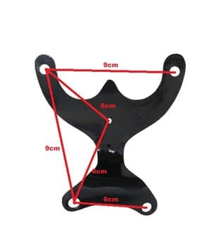 GARRA SUPORTE DAS PÁS P/VENTILADOR DE TETO CICLONE - COR PRETA P/PÁS DE MADEIRA -*VENDIDO P/UNIDADE