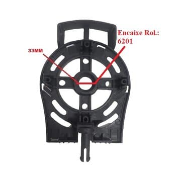 TAMPA DIANTEIRA DO VENTILADOR VENTISOL 50/60CM PLASTICA GERACAO 2 PARA ROLAMENTO 6201 E-12MM ANEL FRONTAL COM PINO COM ALCA - foto 1 de 3