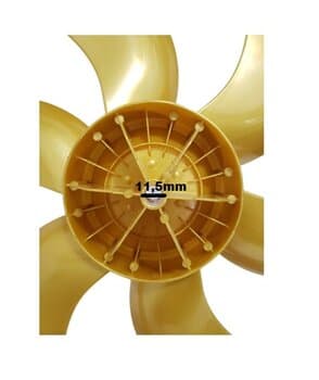 HELICE DE 50CM P/VENTILADOR DÔMINA 6PAS E-11,5MM NEO COR DOURADA - PONTA REDONDA C/TRAVA TRASEIRA - ARGE MAX - DIAM.43,2CM - foto 1 de 4