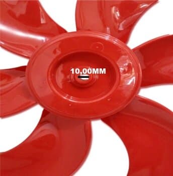 HELICE DE 50CM P/VENTILADOR TRON PREMIUM 6PAS COR VERMELHA MODELO ATUAL 2020/2021 - PONTA REDONDA ENCAIXE EM EIXO 10,0MM C/TRAVA TRASEIRA
