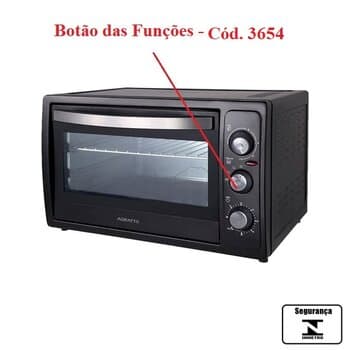 BOTĂO KNOB FUNÇĂO FORNO FE50-01/02 110V/220V VENTISOL AGRATTO - *VENDIDO P/UNIDADE
