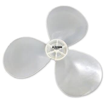 HELICE DE 40CM P/VENTILADOR FAET 40CM 3PAS PLASTICA COR TRANSPARENTE - E10,0MM PRD C/TRAVA TRASEIRA