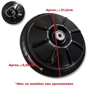 MOTOR P/VENTILADOR VENTI-DELTA PLUS LIGHT 220VOLTS COR PRETA P/3PÁS C/ROSCA P/LUMINÁRIA - USAR C/CAPACITOR 04,0UF