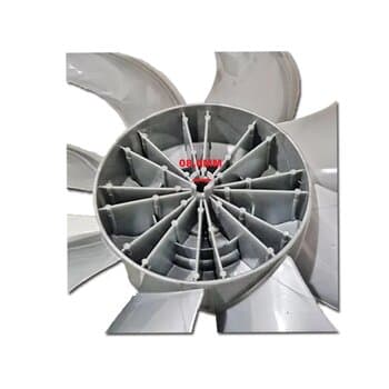 Helice de 50cm p/Ventilador Mondial 8P Cinza - Turbo Force 8 NVT-50-8P NV-51 - E08,0mm PRD c/T.Traseira - Polishop 6P 50cm Ventisol 60cm Wapp
