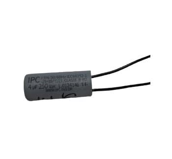 CAPACITOR 004,0UF 2FIOS RD 250VAC P/VENTILADOR DE TETO TRON/EXAUSTOR VENTI-DELTA/LOREN SID-220V/ ALISEU INSPIRE NANO-110V