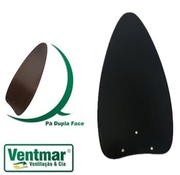 PÁ HÉLICE P/VENTILADOR DE TETO VENTISOL AIRES ELLUZ FHARO VERSATTI INVERTER PRETA/TABACO -*VENDIDA P/UNIDADE- MDF DUPLA FACE