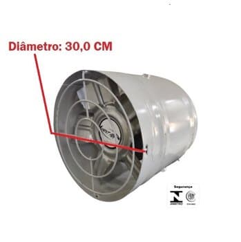 EXAUSTOR DE 30CM VENT AIR BIV160W BAIXA ROTAÇĂO-1650RPM ALTA VAZĂO-03000M3/H - SERVIÇO PESADO P/CHURRASQUEIRA COIFAS CABINE DE PINTURA