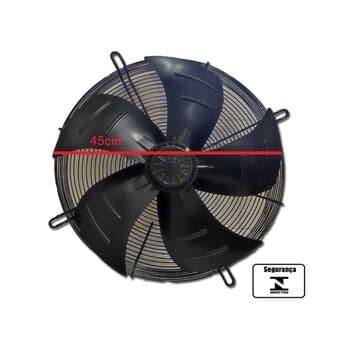 EXAUSTOR/SOPRADOR DE 45CM ASAFAN MF-220V-000W VAZAO-04700M3/H 0000RPM AXIAL COOLER 5PÁS ASA - W ASA4E-450SE-450MM 08.0UF - 450VAC