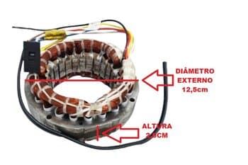 ESTATOR BOBINADO MOTOR VENTILADOR VENTI-DELTA PAREDE COLUNA MESA 50/60CM BIVOLTS 200W GOLD - *REC-REBOBINADO A MAO - *USAR C/CAP.DE 08,5UF