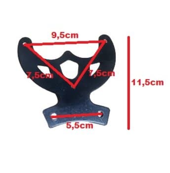 GARRA SUPORTE DA PÁ HÉLICE VENTILADOR DE TETO TRON MOTOR ANTIGO - COR PRETA - *PEÇA USADA SALDĂO - * VENDIDA P/UNIDADE