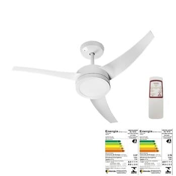 VENTILADOR DE TETO VENTI-DELTA LUNIK 3PÁS 220V130W BRANCO K2 - LUM LED18W6500K-BRANCA CONTROLE REMOTO - SILENCIOSO CONSUMO A