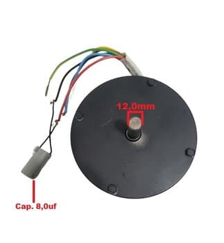 MOTOR P/EXAUSTOR VENT AIR VENTAIR LINHA PESADA BLINDADO BIV08,0UF BAIXA ROTACAO-1650RPM 75DB EIXO 12,0MM 30CM AV-03600M3H / 40CM AV-6000M3/H