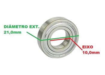 ROLAMENTO 6000 2A ZZ ENCAIXE 10,0MM HGF - P/VENTILADOR - P/EXAUSTOR - P/CLIMATIZADOR