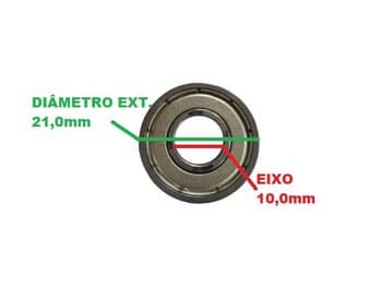 Rolamento 6000 1A ZZ Encaixe 10,0Mm SKF - P/Ventilador - P/Exaustor - P/Climatizador - Modelo 6000 1ş Linha