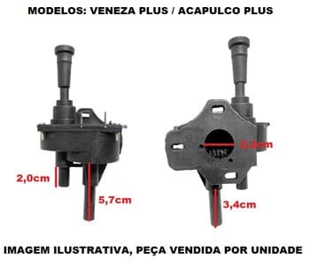 CAIXA DE ENGRENAGENS VENTILADOR SOLASTER PLUS 50/60/70CM ACAPULCO/ BARCELONA/ VENEZA PLUS - SEM ROSCA SEM FIM