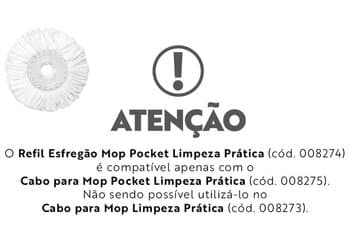 REFIL ESFREGĂO MOP POCKET LIMPEZA PRÁTICA CÓD. 008274 PADRAO - MOR