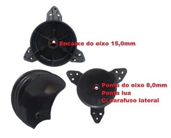 HÉLICE DE 65CM P/VENTILADOR VENTISILVA 65CM 3PAS PRETA KIT4-ITENS C/BUCHA F15,0MM PRD C/FURO CENTRAL P/EIXO RE-07,0MM - FIXAR C/PARAFUSO LATERAL