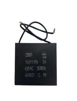 CAPACITOR 015,0UF 2FIOS QD 450VAC - CBB61 010679 - P/VENTILADOR DE TETO
