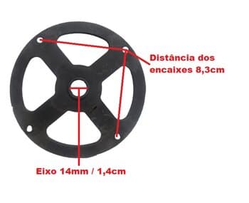 TAMPA CAMPANA DO MOTOR VENTILADOR LOREN SID 50/60CM TRASEIRA DIAM.12,6CM - TURBO 50/60 NY - USAR C/ROL-6201/6000ZZ - foto 1 de 4