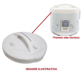 TAMPA DA PANELA ELETRICA DE ARROZ 10-XÍCARAS PA10X COR BRANCA VENTISOL AGRATTO - MONTADA C/ANEL BORRACHA