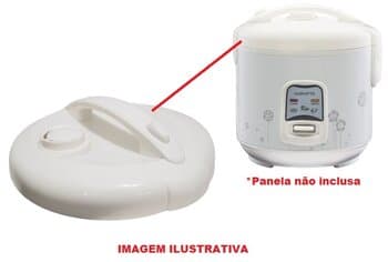 TAMPA DA PANELA ELETRICA DE ARROZ 06-XÍCARAS PA6X COR BRANCA VENTISOL AGRATTO - MONTADA C/ANEL BORRACHA