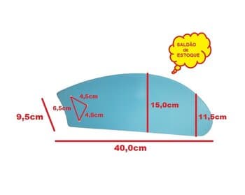 PÁ HÉLICE P/VENTILADOR DE TETO LOREN SID LUMI M1 M2 - MDF TUBA AZUL - *VENDIDA P/UNIDADE - P/GARRA MAIOR C/3 FUROS - *SALDĂO* - P/CICLONE, VENTI-DELTA PLUS, VOLARE