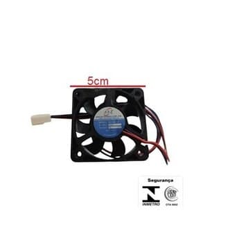 EXAUSTOR DE 05CM MICROVENTILADOR 12VOLTS - ASAFAN 5010B-12 50X50X10MM - COOLER 0502A 12V C/ROLAMENTO