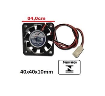 EXAUSTOR DE 04CM MICROVENTILADOR 12VOLTS 0,12A - ASAFAN ASA 0402A4010HB-12/ D43-4010B-12 - COOLER 40X40X10MM