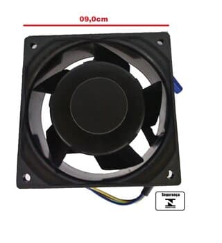 EXAUSTOR DE 09CM MICROVENTILADOR BIVOLTS - COOLER VENTISILVA E9 NYCD BIVOLTS CARCAÇA DE NYLON COOLER 09CM
