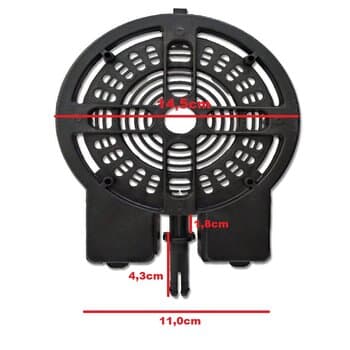 TAMPA CAMPANA DO MOTOR VENTILADOR LOREN SID 50/60CM TUFĂO TURBO - DIANTEIRA NY DIÂM.11,0CM - USAR C/ROL 6000ZZ - foto 1 de 5