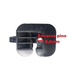MECANISMO DO OSCILANTE SUPORTE ARTICULADOR DO MOTOR VENTILADOR MONDIAL BRANCA/PRETA ESTRIAS ESTREITAS ENCAIXE PINO 08,0MM