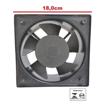 EXAUSTOR DE 18CM MICROVENTILADOR BIVOLTS - COOLER AXIAL VENTISILVA E18CD BIVOLTS EXA18 CARCACA ACO CARBONO