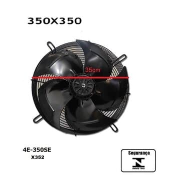 EXAUSTOR/SOPRADOR DE 35CM ASAFAN MF-220V-165W VAZAO-01955M3/H 1650RPM AXIAL COOLER 5PÁS ASA 4E-350SE 350MM 0,77-AMP C/ROL 60HZ 62,0-DB/A