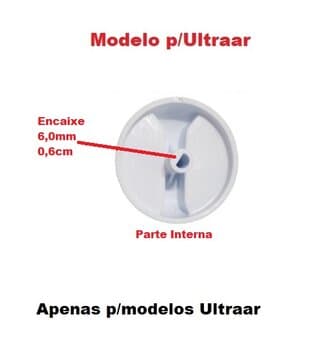 BOTĂO KNOB MAIOR-53MM CENTRAL ENCAIXE MEIA-LUA LIGA DESLIGA CONTROLA 3-VEL CLIMATIZADOR ULTRAAR ULTRA45/70/100 / VENTISOL CLI45/70/100PRO