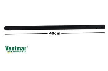 HASTE DE METAL PROLONGADORA P/FIXAR VENTILADOR DE TETO 040CM COR PRETA - DIÂM.EXT.5/8 SERVE P/ARGE LOREN SID VENTI-DELTA TRON VENTISOL - foto 1 de 3