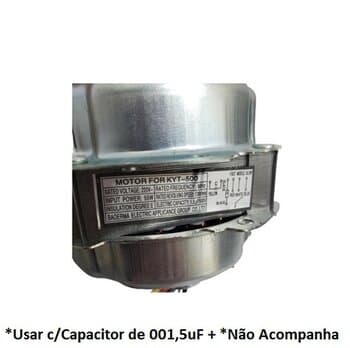 MOTOR P/CLIMATIZADOR VENTISOL 220V01,5UF - CLM20LT 55W KYT-500 1200RPM 60HZ - LADO/HEL G/H E07,5MM PML - C/CAP - foto 1 de 4