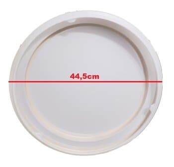 GLOBO CÚPULA PLÁSTICA P/VENTILADOR DE TETO ALISEU MAX RETRÁTIL - LENTE BORDA DOURADA