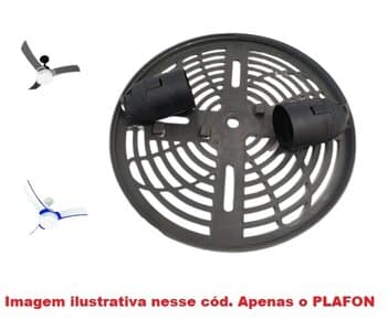 PLAFONIER P/GLOBO SATURNO ECO BRIOS VENTILADOR DE TETO ARGE - COR PRETA - ENCAIXE 000MM - C/2-SOQUETES - foto 1 de 3
