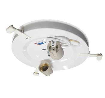 LUMINARIA PLAFON MC2 P/VENTILADOR VOLARE PREMIUM/ VENTAX/ VENTI-DELTA MAGNES/ VENTISOL SUNNY - VIDRO FOSCO 300MM BASE/SUPORTE METAL BRANCO