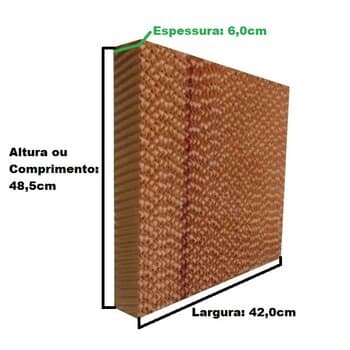 COLMEIA P/CLIMATIZADOR - ESP.06,0X L42,0 X A/C047,5CM TRASEIRA MWM M4500 41LT/ VENTISOL CLI01 CLI02 CLI45 CLI70 CLI100LT PRO - PAINEL EVAPORATIVO