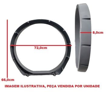 CARCAÇA DO CLIMATIZADOR JOAPE CARENAGEM TRASEIRA MODELOS COPACABANA/660 GUARUJA/770 FORTALEZA/777 - PLÁSTICA COR CINZA