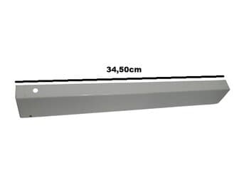 Ponteria Pé da Base da Coluna Ventilador Arge 50/60cm - Perfil U Metal Branco 34,5cm Comprimento - *Vendido p/Unidade - foto 1 de 3
