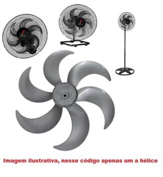 HELICE DE 50CM P/VENTILADOR DELTA VENTURA 50CM/ DELTA FREE 40CM 6PAS COR PRATA - ENCAIXE EM EIXO 10,0MM PRD C/T.TRASEIRA - foto 1 de 4
